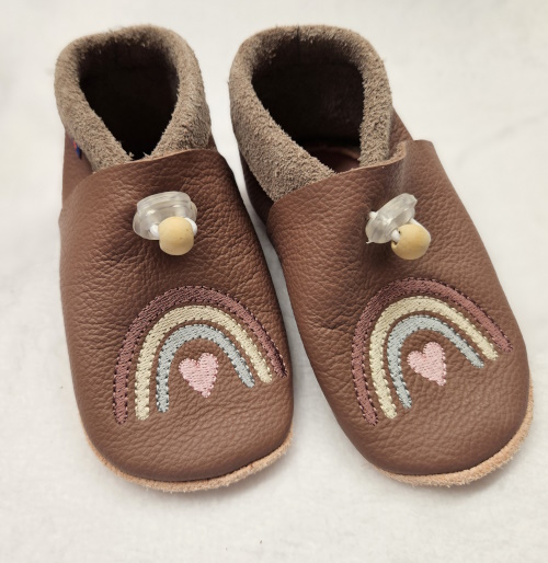 LeLa - Regenbogen mit Herz auf braun